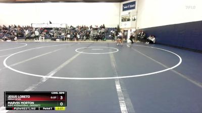 157 lbs Cons. Semi - Jesus Loreto, Menlo NCWA vs Marvin Morton, Hope International University