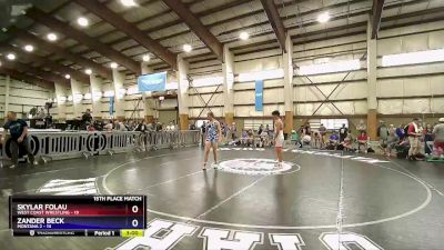 195 lbs Placement (16 Team) - Skylar Folau, West Coast Wrestling vs Zander Beck, Montana 2