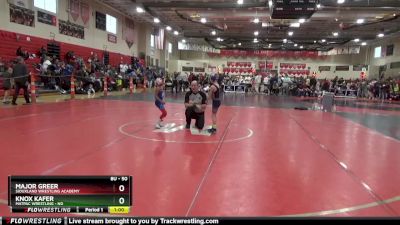 50 lbs 3rd Place Match - Knox Kafer, MATPAC Wrestling - ND vs Major Greer, Siouxland Wrestling Academy