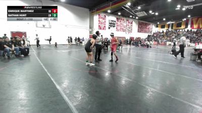 113 lbs Champ. Round 1 - Enrique Martinez, Bell Gardens vs Nathan Hunt, La Mirada