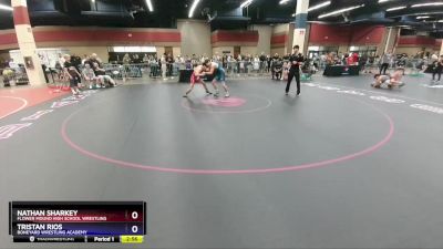 132 lbs Champ. Round 2 - Nathan Sharkey, Flower Mound High School Wrestling vs Tristan Rios, Boneyard Wrestling Academy