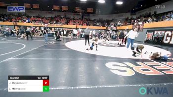 55 lbs 3rd Place - Jeremy Thomas, Little Axe Takedown Club vs Liam Melvin, Woodward Youth Wrestling