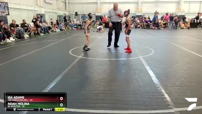 80 lbs Round 4 (8 Team) - Isa Adams, The Wrestling Mill vs Noah Molina, 84 Athletes