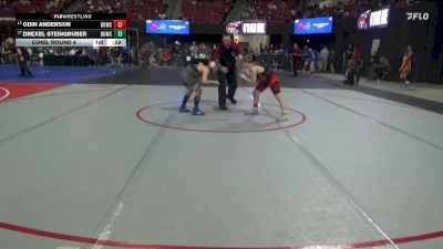 113 lbs Cons. Round 4 - Odin Anderson, Moses Lake Wrestling Club vs Drexel Steingruber, Headwaters Wrestling Academy