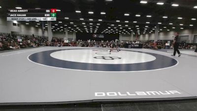 105 lbs 1st Place Match - Beau Abbott, Roundtree Wrestling Academy vs Jace Hauan, Bear Cave Wrestling Club