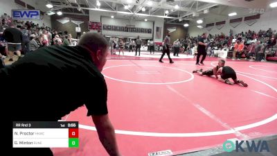 73 lbs Rr Rnd 3 - Niko Proctor, Henryetta Knights Wrestling Club vs Gunner Minton, Runestone