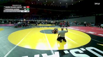 6A/5A Girls 155 Cons. Round 1 - Kassandra Barber, South Albany Girls vs Valeria Solorio Campos, Hood RIver Valley Girls