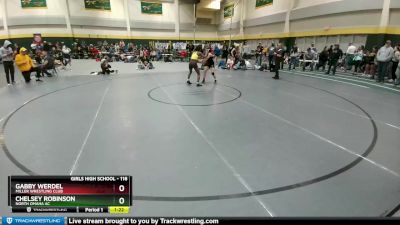 118 lbs Round 5 - Gabby Werdel, Miller Wrestling Club vs Chelsey Robinson, North Omaha AC