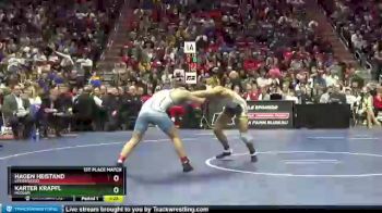 1A-145 lbs 1st Place Match - Hagen Heistand, Underwood vs Karter Krapfl, Hudson