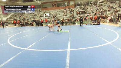 65 kg Cons. Semis - Paige Wehrmeister, Missouri vs London Houston, Mat Demon Wrestling Club