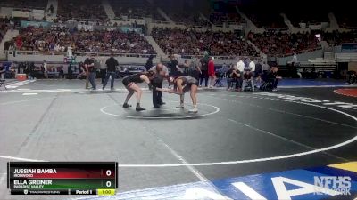 D1-120 lbs Cons. Round 3 - Ella Greiner, Paradise Valley vs Jussiah Bamba, Ironwood