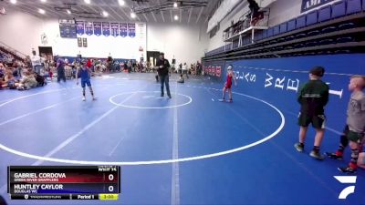 74 lbs Round 1 - Gabriel Cordova, Green River Grapplers vs Huntley Caylor, Douglas WC