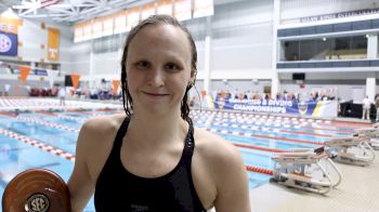 SEC Swimmer Of The Meet Sarah Gibson Discusses Texas A&M Depth