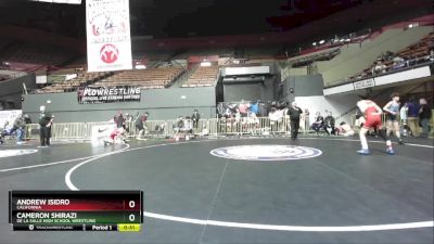 106 lbs 7th Place Match - Andrew Isidro, California vs Cameron Shirazi, De La Salle High School Wrestling