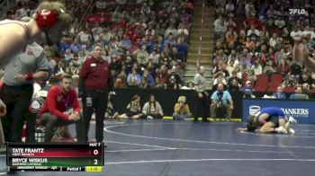 1A-190 lbs Champ. Round 1 - Bryce Wiskus, Kuemper Catholic vs Tate Frantz, West Branch