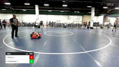 70 lbs Semifinal - Isaac Hierro, AZ vs Korbin Kiessling, MD