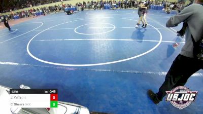 92 lbs Quarterfinal - Jaikob Yaffe, Owasso Takedown Club vs Christian Shears, Choctaw Ironman Youth Wrestling