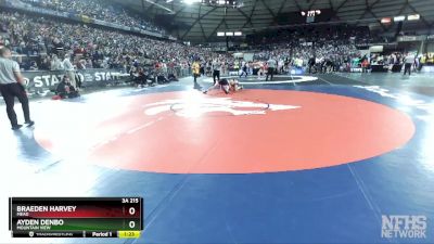 3A 215 lbs Semifinal - Ayden Denbo, Mountain View vs Braeden Harvey, Mead