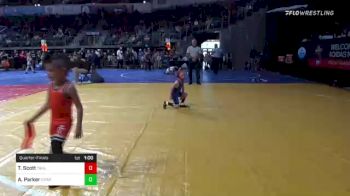 40 lbs Quarterfinal - Tucker Scott, Tahlequah vs Adalie Parker, Chaparral Kids Wrestling Club