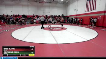 125 lbs Cons. Round 3 - Peyton Johnson, Forks vs Sage Buhrig, Omak