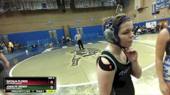 140lbs Cons. Round 2 - Natalia Flores, Hillsboro (Girls) vs Josslyn Denny, Ridgeview (Girls)