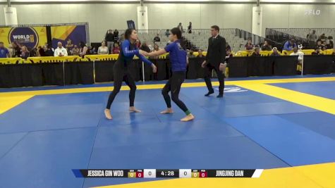 Jingjing Dan vs Jessica Gin Woo 2024 World IBJJF Jiu-Jitsu No-Gi Championship