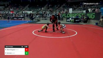52 lbs Semifinal - Rocco Dominguez, Red Wave vs Parker Schulz, Hammer Time