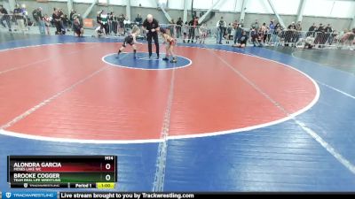 62 lbs Quarterfinal - Brooke Cogger, Team Real Life Wrestling vs Alondra Garcia, Moses Lake WC