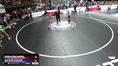 92 lbs Champ. Round 2 - James Keoni Bareng, College Prep Wrestling Academy vs Santiago Guillent, Socal Grappling Wrestling Club