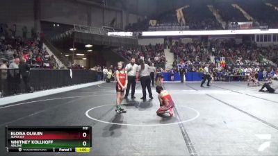 80 lbs Champ. Round 1 - Whitney Kollhoff, Abilene vs Eloisa Olguin, Alpha ICT