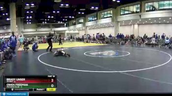 120 lbs Quarters & Wb (16 Team) - Owen Freeman, Michigan Blue vs Brady Unser, SD Red