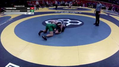 D1-144 lbs Cons. Round 1 - Hayden Cox, Moeller vs Isaiah Callahan, Dub. Coffman