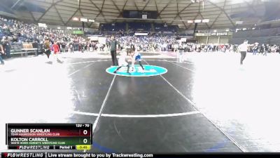 70 lbs Cons. Round 3 - Kolton Carroll, White River Hornets Wrestling Club vs Gunner Scanlan, Team Aggression Wrestling Club