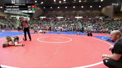 71 lbs 3rd Place Match - James Hungate, Gravette Wrestling Club vs Layton Bryant, Beebe Badgers Wrestling Club
