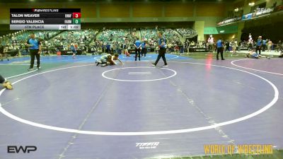 125 lbs 5th Place - Talon Weaver, Unaffiliated vs Sergio Valencia, Farmersville