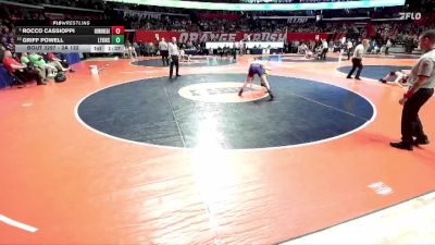 3A 132 lbs Semifinal - Rocco Cassioppi, Rockton (Hononegah) vs Griff Powell, LaGrange (Lyons)