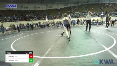 115 lbs 5th Place - Joslyn Cheney, Blackwell Wrestling Club vs Harley Jacobs, Henryetta Knights Wrestling Club