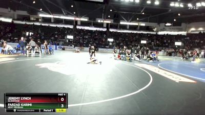 106 lbs Quarterfinal - Farzad Karimi, Kent Meridian vs Jeremy Lynch, Gladstone