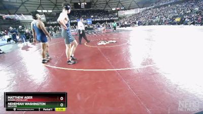 4A 215 lbs Quarterfinal - Nehemiah Washington, Decatur vs Matthew Ager, Rogers (Puyallup)