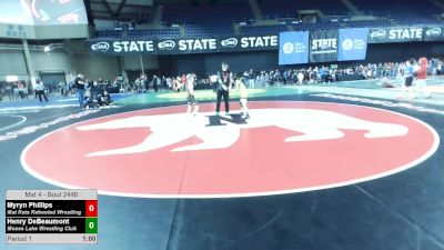 67 lbs Semis - Myryn Phillips, Mat Rats Rebooted Wrestling vs Henry DeBeaumont, Moses Lake Wrestling Club
