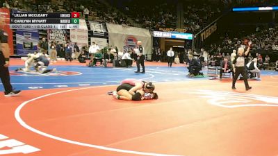 115 Class 1 lbs 1st Place Match - Lillian Mccleary, Lone Jack vs Carlynn Mynatt, Marshfield