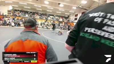 56 lbs Cons. Round 1 - Connor Abel, Worland Wrestling Club vs Rece Saenz, Greybull Basin Athletic Club