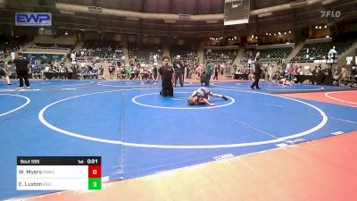 61 lbs Consi Of 4 - Weston Myers, Pawhuska Elks Takedown vs Everett Luxton, Bartlesville Wrestling Club