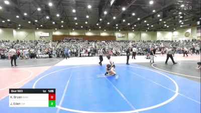 82 lbs Quarterfinal - Kayson Bryan, Bear River vs Jt Eden, Top Fuelers WC