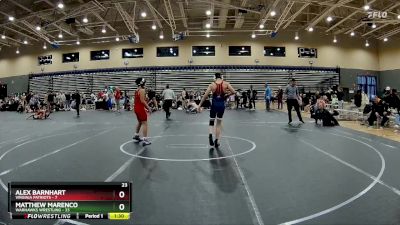 115 lbs Round 2 (8 Team) - Alex Barnhart, Virginia Patriots vs Matthew Marenco, Warhawks Wrestling