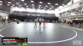 141 lbs Cons. Round 2 - Zane Kowalkowski, Shasta College vs Andrew Mueller, Shasta College