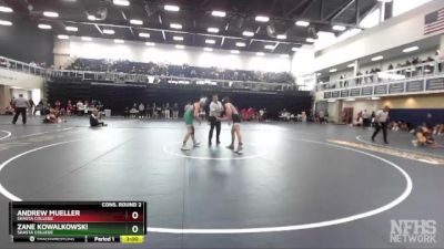 141 lbs Cons. Round 2 - Zane Kowalkowski, Shasta College vs Andrew Mueller, Shasta College