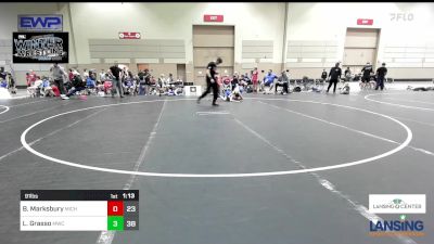 91 lbs Semifinal - Brookson Marksbury, Michigan Premier WC - (B) vs Luca Grasso, MWC Wrestling Academy