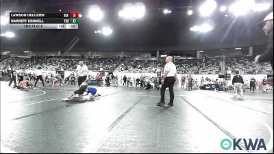 66 lbs 2nd Place - Lawson Delozier, Ada Youth Wrestling vs Barrett Kennell, Tiger Trained Wrestling