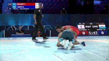 74 kg Round Of 16 - Timur Bizhoev, Russia vs Malik Amine, San Marino